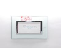 HA4804VKA BTICINO/LEGRAND AXOLUTE placca rettangolare 4 posti vetro kristall
