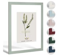 Haak Cornice con Doppio Vetro Miko Verde Pastello 29,7 x 42 cm (DIN A3) Doppio Vetro - Cornice con Doppia Vetratura Cornice per Foto Verde Pastello