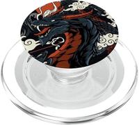 Haak Lung Il Drago Nero della Notte Eterna PopSockets PopGrip per MagSafe