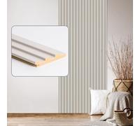 Haak Set di 14 pannelli da parete e soffitto Desiwa in beige sabbia, 10,7 x 252 cm