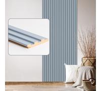 Haak Set di 9 pannelli da parete e soffitto Desiwa in blu ondulato, 10,7 x 252 cm