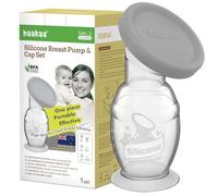 haakaa 150 ML Tiralatte Manuale con Coperchio e Base Ventosa, Trasparente Tiralatte in Silicone, Aspirazione Manuale per Risparmiare Latte, Sano e Innocuo