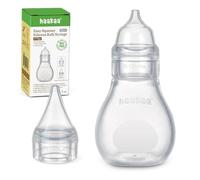 haakaa Aspiratore Nasale in Silicone Baby|Pulitore Naso Sicuro Baby|Siringa a Bulbo Nasale Easy-Squeeze, Sbloccatore Naso Baby, 0m+ Neonato, Toddler（1 Testa di Ricambio）. -Trasparente