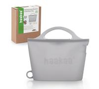 Haakaa Borsa per vaporizzatore e sterilizzatore in silicone, riutilizzabile, per biberon, tiralatte, accessori, ciucci e massaggiagengive, ideale per casa e in viaggio, grigio, 1 pezzo (1250 ml)