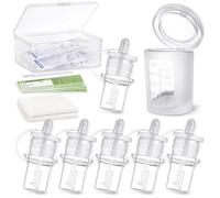 haakaa Colostro Collector Kit 2 ml/6 pezzi e tazza con coperchio 25 ml - raccolta, conserva e nutre colostro confezione pronta all'uso, siringhe riutilizzabili per colostro set per oro liquido