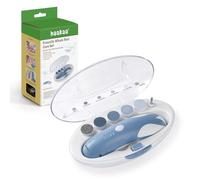haakaa Friendly Whale, set elettrico per la cura delle unghie, per neonati e bambini, lima sicura con luce LED, silenzioso, 2 velocità e direzioni, include cuscinetti per neonati e adulti