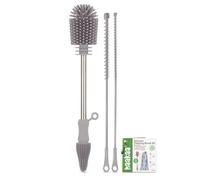 Haakaa Kit di spazzole per pulizia in silicone - SUVA Grigio