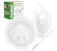 haakaa Petal Soft - Contenitore per la raccolta del latte materno discreto, a prova di perdite, coppe riutilizzabili per il seno, per l'allattamento al seno con spazzola per la pulizia, 2 pezzi