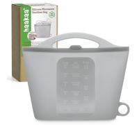 Haakaa Sacchetti Sterilizzatore a Vapore in Silicone per Microonde, Riutilizzabili, per Biberon, Tiralatte, Ciucci e Accessori, Ideali per Casa e Viaggio, Grigio