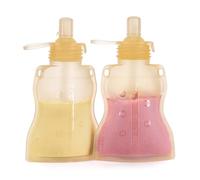 haakaa Sacchetto riutilizzabile per alimenti per bambini, sacchetti riutilizzabili per bambini piccoli, sacchetto comprimibile, lavabile in freezer, per fare alimenti biologici fatti in casa per