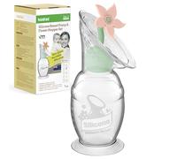 haakaa Set tiralatte manuale con tappo a fiore, pompa manuale in silicone Gen.2 con base di aspirazione, senza BPA (150 ml, cipria)