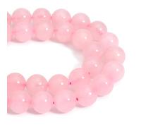 HAAMIIQII 35 Pezzi 10mm Naturale Rose Quartz Perline Cristalli Genuini Rotondi Perline di Pietra Preziosa sciolta per Gioielli che fanno DIY Bracciale Collana
