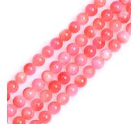 HAAMIIQII 45 perline rotonde di giada rosa da 8 mm, perline sfuse per la creazione di gioielli fai da te per braccialetti e collane