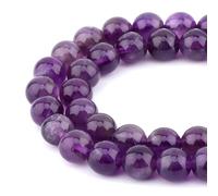 HAAMIIQII 45 Pezzi 8mm Naturale Ametista Perline di Cristallo Quarzo Rotondo Perline di Pietra Preziosa sciolta per Gioielli che fanno DIY Bracciale Collana