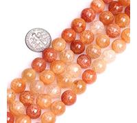 HAAMIIQII 45 Pezzi 8mm Naturale Drago Vena Crackle Agate Perline Rotonde Pietra Preziosa Sciolto Perline per Gioielli che fanno DIY Bracciale Collana