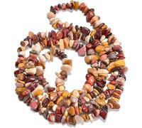 HAAMIIQII 5-8mm Naturale Mookaite Jasper Chips Perline Irregolari Chip Stones Perline di Pietra Gemma sciolta Energia Healing Beads per Gioielli che fanno Strand 30 Pollici