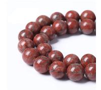 HAAMIIQII 60 perline rotonde in diaspro rosso naturale da 6 mm, perline sfuse per la creazione di gioielli, braccialetti e collane fai da te