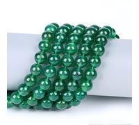 HAAMIIQII 60 Pezzi 6mm Naturale Green Agate Perline Rotonde Pietra Preziosa Sciolto Perline per Gioielli che fanno DIY Bracciale Collana
