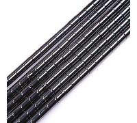HAAMIIQII 65pcs 4x6mm Naturale Nero Ematite Perline di Pietra Gemma sciolta Cilindro Beads per Gioielli che fanno DIY Bracciale Collana