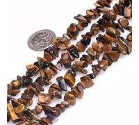 HAAMIQII 5-8mm Naturale Tiger Eye Chips Perline Irregolari Chip Stones Perline di pietra preziosa sciolte per gioielli che fanno filo 30 Pollici