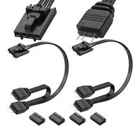 HAAMNING7 2 pezzi Adattatore ARGB a 4 pin per Corsair Commander Core XT Cavo splitter adattatore ARGB da 1 a 2 Collegamento a ventola ARGB a 3 pin da 5 V, per Commander CORE, Lighting Node Core