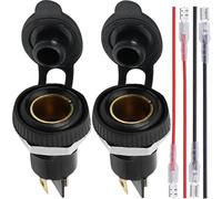 HAAMNING7 2 pezzi per DIN presa di corrente di ricambio per presa accendisigari da 12 V per DIN Hella spina, per BMW auto, moto, auto standard europea