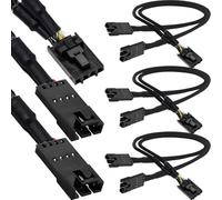 HAAMNING7 3 splitter per ventole per Corsair RGB HUB, cavo di prolunga da femmina a doppio maschio per Lighting Node Core iCUE Commander CORE XT e ventole RGB ML/LL/QL/SP/HD