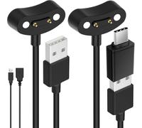 HAAMNING7 Caricabatterie per TicWatch Pro 3 Ultra GPS/Pro 3/Pro 5/Pro 3 LTE/Pro X/E3 orologio intelligente, Cavo di Ricarica USB Magnetico di Ricambio, Accessori per Orologi, 1 m/3,3FT, 2 Pezzi