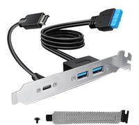 HAAMNING7 Cavo di estensione per connettore frontale della scheda madre USB-C USB 3.2 Gen2x2, a USB 3.2 Tipo-E Chiave-A 20 pin, 19 pin USB 3.0 per smartphone, laptop, mouse