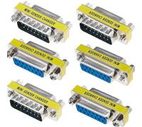 HAAMNING7 DB15 15 Pin Maschio a Maschio Adattatore Changer Accoppiatore Seriale D-Sub 15 Pin Gender Changer Convertitore Connettori per PC Gamepad Macchine Utensili Digitali Monitor Audio