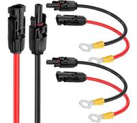 HAAMNING7 Pannello solare a O Ring cavo, 10AWG pannello solare connettore O Ring cavo di estensione adattatore per regolatore di carica solare Generatore solare Inverter Carica batteria