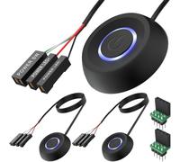 HAAMNING7 Pulsante di accensione per PC Case per computer desktop Interruttore di alimentazione ON/OFF Pulsante HDD Push Host (confezione da 2)