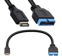 HAAMNING7 USB 3.1 Pannello frontale Type-E Header a USB 3.0 19/20Pin Header Cavo di prolunga per scheda madre Adattatore da maschio a maschio Trasmissione dati Linea da connettore computer per ASUS
