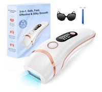 Haarlosy Epilatore Luce Pulsata, 3 IN 1 HR/SC/RA 9 Livelli Energia IPL Epilatore Laser, 999,999 Flashes Regolabile Adatto Depilatore Corpo, Viso, Ascelle, Gambe (Bianco)