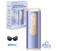 Haarlosy Epilatore Luce Pulsata con Ghiaccio, 3 IN 1 Epilatore Laser IPL per Donna e Uomo, 9 Livelli di Energia Regolabile Adatto a Corpo, Viso, Ascelle, Gambe Sensibili (Viola)
