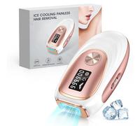 Haarlosy Epilatore Luce Pulsata con Ghiaccio, Efficiente IPL Epilatore Laser 999900 Impulsi Luminosi per Depilatore Corpo Donna, Uomo, Viso, Ascelle, Gambe (Oro Rosa)