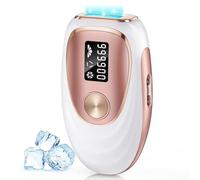 Haarlosy Epilatore Luce Pulsata con Ghiaccio, Efficiente IPL Epilatore Laser 999900 Impulsi Luminosi per Depilatore Corpo Donna, Uomo, Viso, Ascelle, Gambe (Oro rosa)