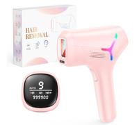 Haarlosy Epilatore Luce Pulsata con Tecnologia IGBT, 3 Modalità Indolore HR/SR/HR+ Epilatore Laser Professionale, 9 Livelli Regolabile per Corpo, Viso, Bikini di Donna e Uomo (Rosa)