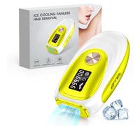 Haarlosy Epilatore Luce Pulsata di Raffreddamento, 999,900 Flashes IPL Laser Definitive, 2 Modalità 5 Livelli Energia Depilazione Laser per Viso/Corpo/Maglia/Ascelle, Oro