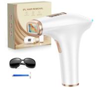 Haarlosy Epilatore Luce Pulsata Indolore IPL, Epilatore Laser 3 IN 1 con Finestra 5cm², 9 Livelli Regolabili per Donna e Uomo Viso, Ascelle, Gambe, Corpo (Bianco)