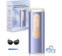 Haarlosy Epilatore Luce Pulsata IPL con Ghiaccio, 3-in-1 Epilatore Laser per Donna e Uomo, 9 Livelli di Energia Regolabile Adatto a Corpo/Viso/Ascelle/Gambe Sensibili (Viola)