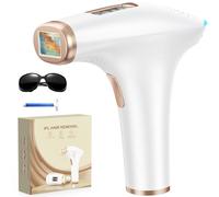 Haarlosy IPL Epilatore Luce Pulsata, 3-in-1 HR/SC/RA Epilatore Laser per Donna e Uomo, 9 Livelli di Energia Regolabile Adatto Depilatore Corpo, Viso, Ascelle, Gambe (BiancoGold)
