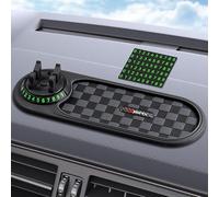 HAAXSHOB 2 Pezzi Tappetino Antiscivolo Auto, per Fiat 500 Tappetino Antiscivolo in Silicone Riutilizzabile,B