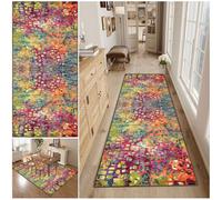 HAAYUHMWT Guida Extra Lunga Antiscivolo for Corridoi, Tappeto a Pelo Basso che Assorbe l'Acqua for Ingresso, Cucina, Lavanderia, Camera da Letto e Soggiorno - Zerbino 120 x 500 cm(A-61,110 x 400 cm)