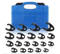 HAAYUHMWT Set di Chiavi a cricchetto da 19 Pezzi for Dadi Svasati 8 a 32 mm, Set a 3/8" e 1/2", estensori con Attacco metrico Custodia for la rimozione dei