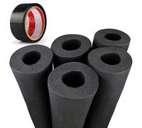 HAAYUHMWT Water Pipe Insulation Tubing with Tape, Inner Diameter 6mm, 10mm, 16mm, 20mm, 22mm, 38mm, 43mm, 50mm, 62mm, 76mm, 89mm, 108mm Foam Tube, Thick, 2.0m Long(ID 1'')