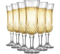 Haayymo Bicchieri da champagne da 162 ml, set di bicchieri da bolla riutilizzabili in vetro trasparente, ideali per la casa, il ristorante e le feste