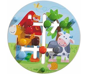 HABA 301696 Motor Skills Board On The Farm, Multicolour