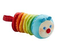 HABA 303192 - Statuetta di rombo con rombo della serie Raupe Mina | Giocattolo colorato in tessuto con motore a rattern | A partire dai 6 mesi