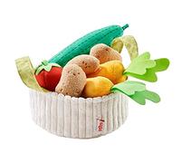 Haba 304230 - Cestino per Verdure, Accessorio per Negozi e Cucina per Bambini, cetrioli, pomodori, Carote e Patate in Tessuto, Giocattoli da 3 Anni in su